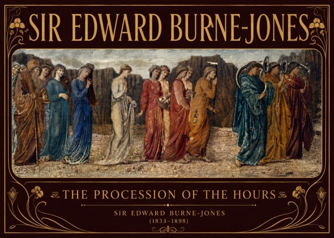 Edward Burne-Jones The Procession of the Hours No6 - Plakat
