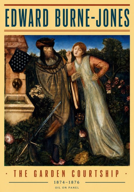Edward Burne-Jones The Garden Courtship No5 - Plakat