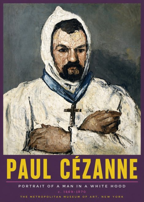 Paul Cézanne Portrait of a Man in a White Hood No5 - Plakat