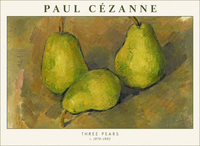 Paul Cézanne Three Pears No1 - Plakat