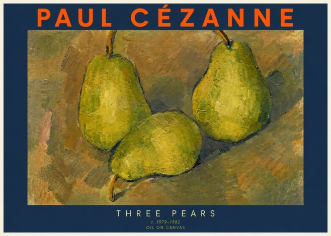 Paul Cézanne Three Pears No2 - Plakat