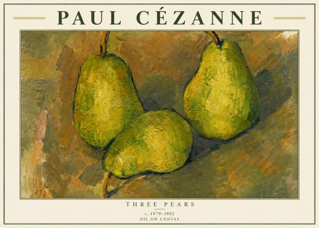 Paul Cézanne Three Pears No3 - Plakat