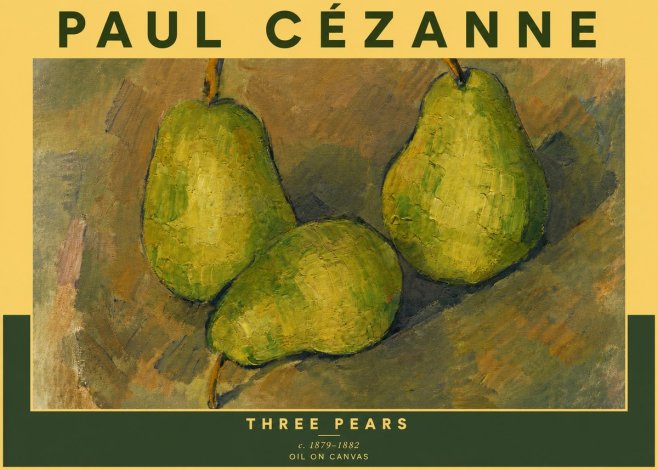 Paul Cézanne Three Pears No4 - Plakat