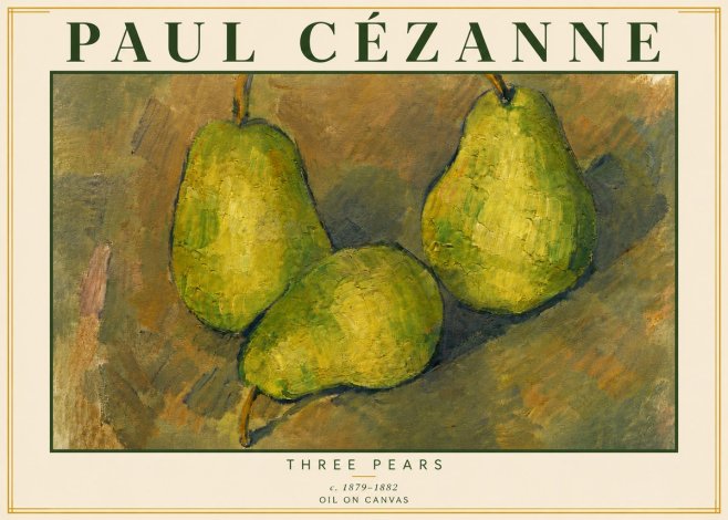 Paul Cézanne Three Pears No6 - Plakat