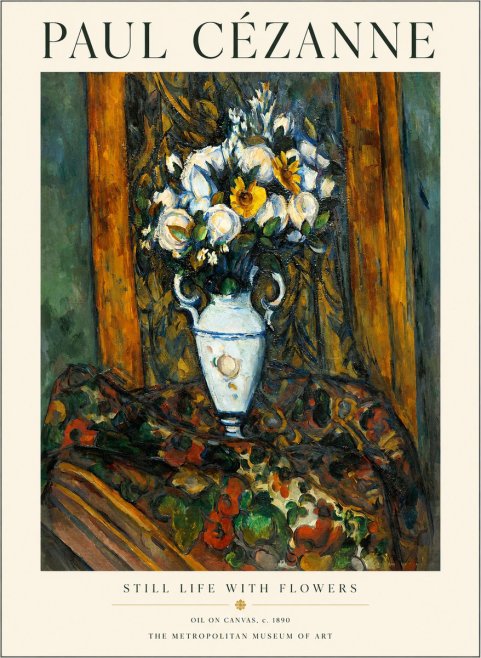 Paul Cézanne Still Life with Flowers No1 - Plakat