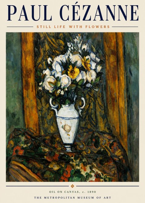 Paul Cézanne Still Life with Flowers No5 - Plakat