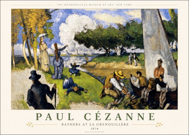 Paul Cézanne Bathers at La Grenouillère No3 - Plakat