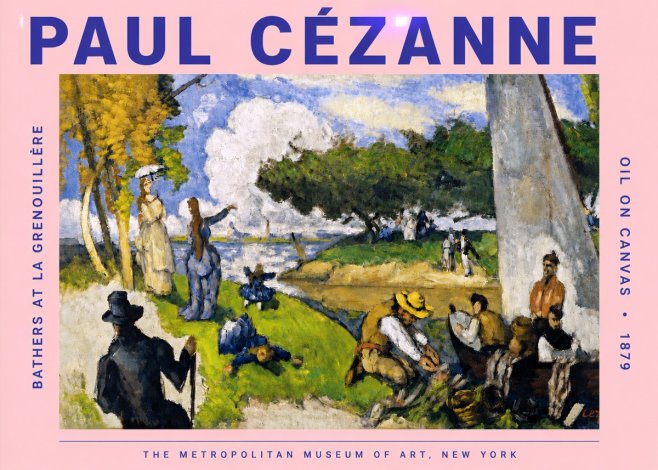 Paul Cézanne Bathers at La Grenouillère No4 - Plakat
