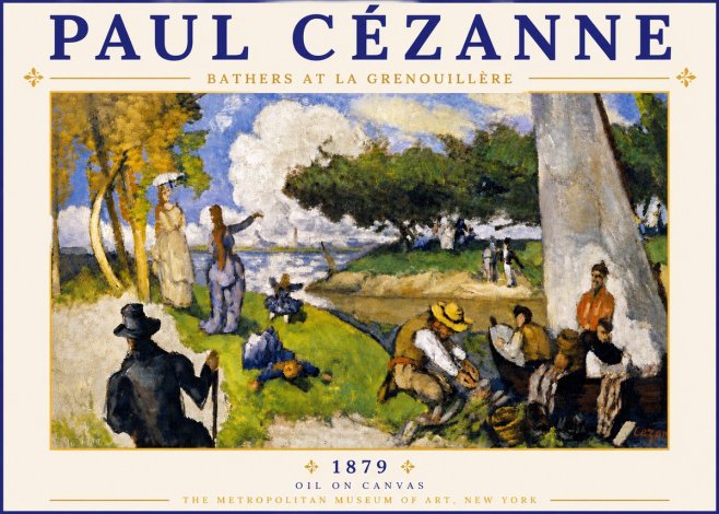 Paul Cézanne Bathers at La Grenouillère No6 - Plakat