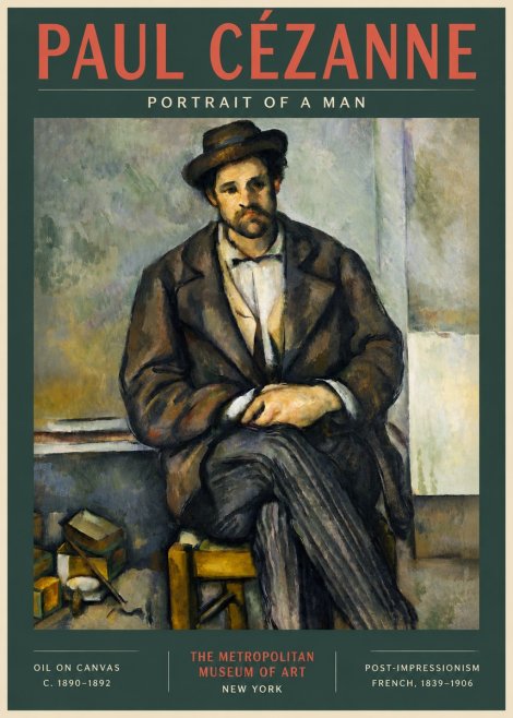 Paul Cézanne Portrait of a Man III No3 - Plakat