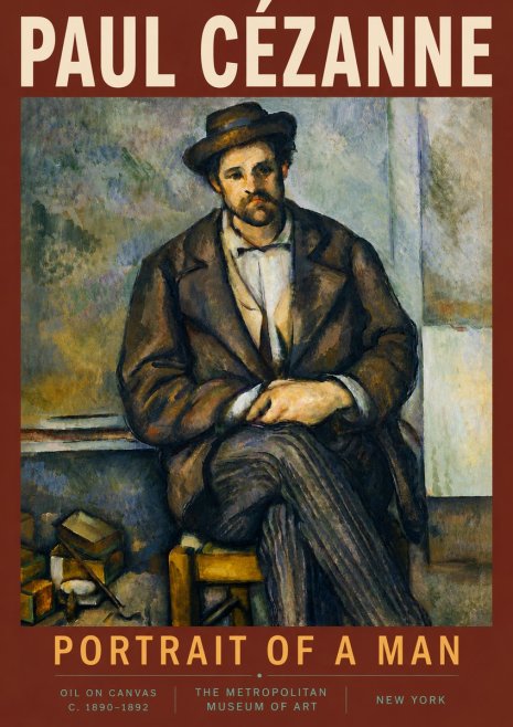 Paul Cézanne Portrait of a Man III No6 - Plakat