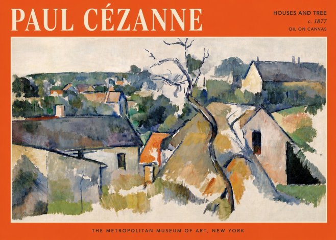 Paul Cézanne Houses and Tree No6 - Plakat