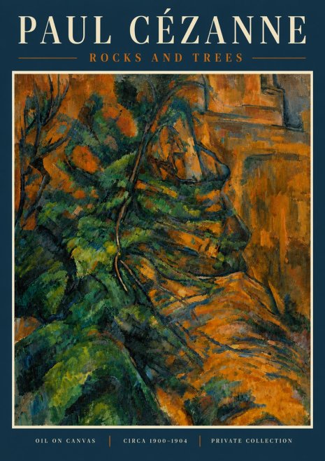 Paul Cézanne Rocks and Trees IV No6 - Plakat