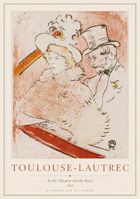 Toulouse-Lautrec At the Theatre (in the Box) No3 - Plakat