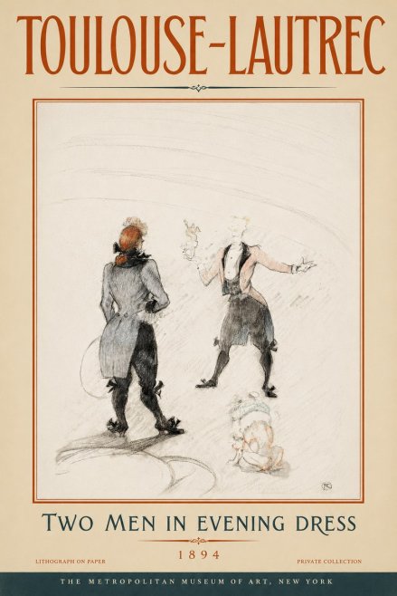 Toulouse-Lautrec Two Men in Evening Dress No4 - Plakat