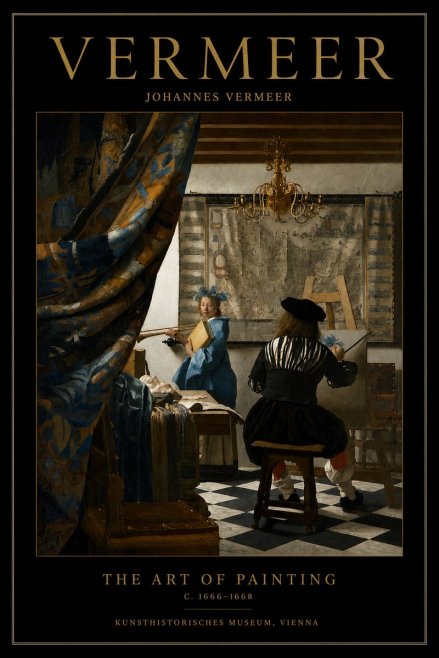 Vermeer The Art of Painting No3 - Plakat