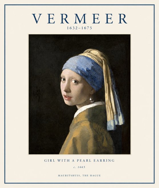Vermeer Girl with a Pearl Earring II No1 - Plakat