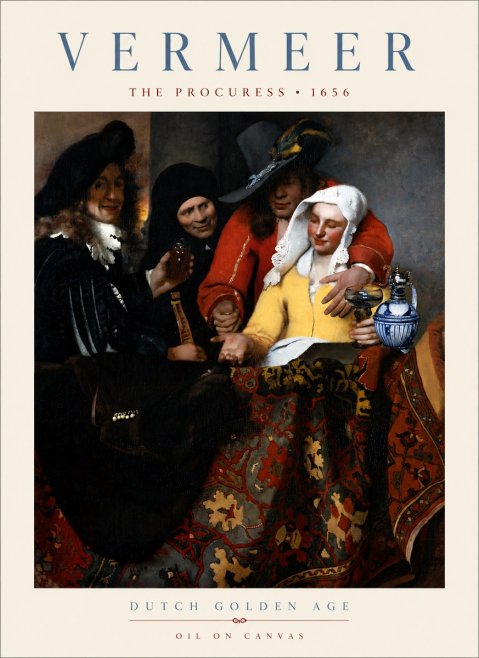 Vermeer The Procuress No5 - Plakat