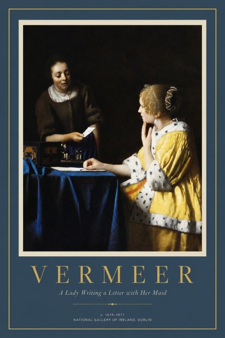 Vermeer A Lady Writing a Letter with Her Maid II No2 - Plakat