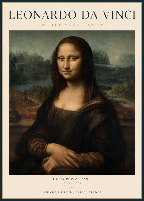 Leonardo da Vinci The Mona Lisa No4 - Plakat