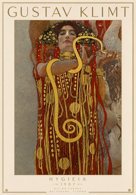 Klimt Hygeia No4 - Plakat