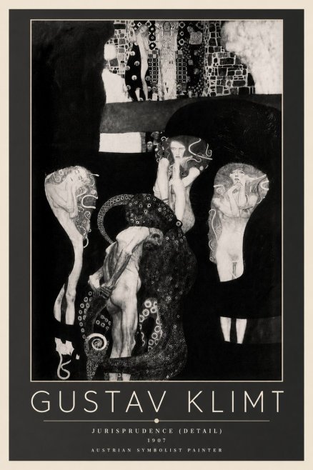 Klimt Jurisprudence (Detail) No5 - Plakat