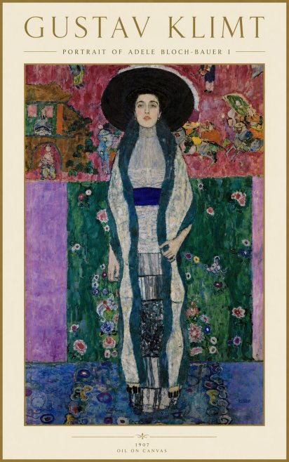 Klimt Portrait of Adele Bloch-bauer I No6 - Plakat