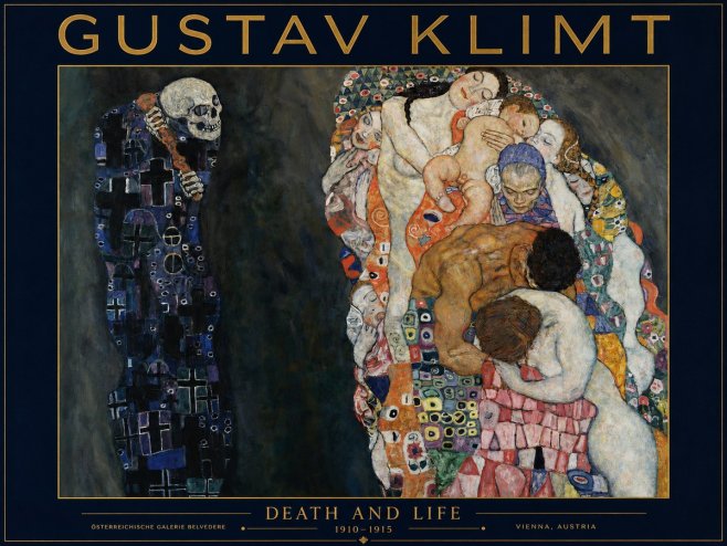 Klimt Death and Life No2 - Plakat