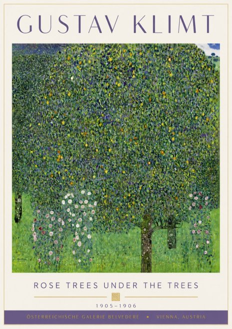 Klimt Rose Trees Under the Trees No6 - Plakat