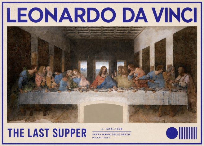 Leonardo da Vinci The Last Supper No2 - Plakat