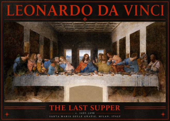 Leonardo da Vinci The Last Supper No3 - Plakat