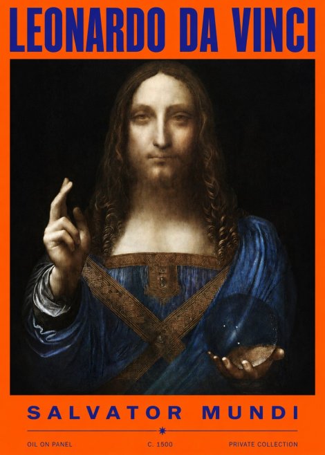 Leonardo da Vinci Salvator Mundi No2 - Plakat