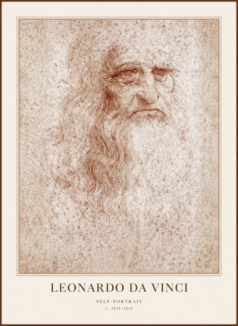Leonardo da Vinci Self-portrait I No1 - Plakat