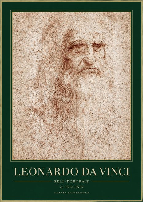 Leonardo da Vinci Self-portrait I No3 - Plakat