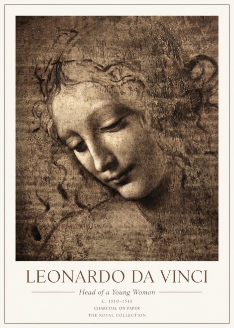 Leonardo da Vinci Head of a Young Woman II No1 - Plakat