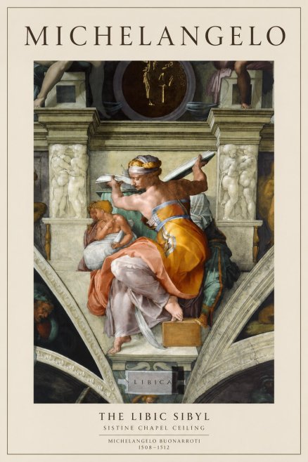 Michelangelo The Libic Sibyl No1 - Plakat