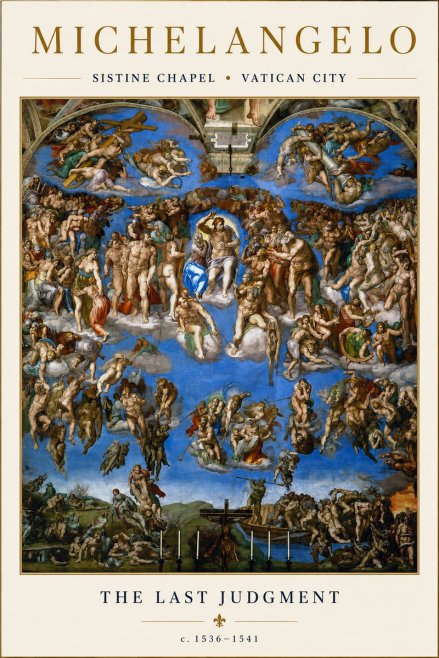 Michelangelo The Last Judgment No4 - Plakat