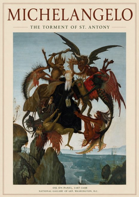 Michelangelo The Torment of St. Antony No3 - Plakat
