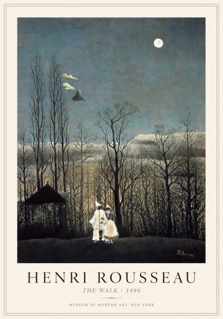 Rousseau The Walkers at Evening No2 - Plakat