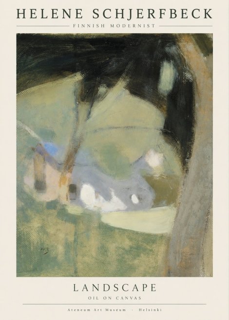 Helene Schjerfbeck Landscape with Houses No4 - Plakat