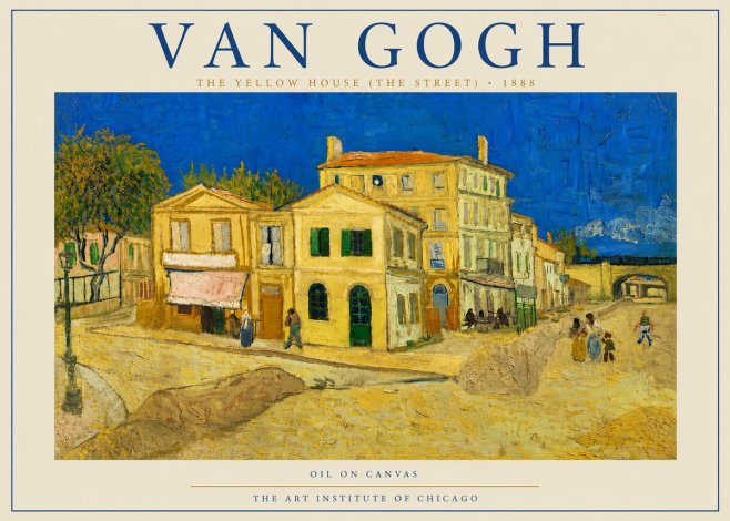 Van Gogh The Yellow House (the Street) No5 - Plakat