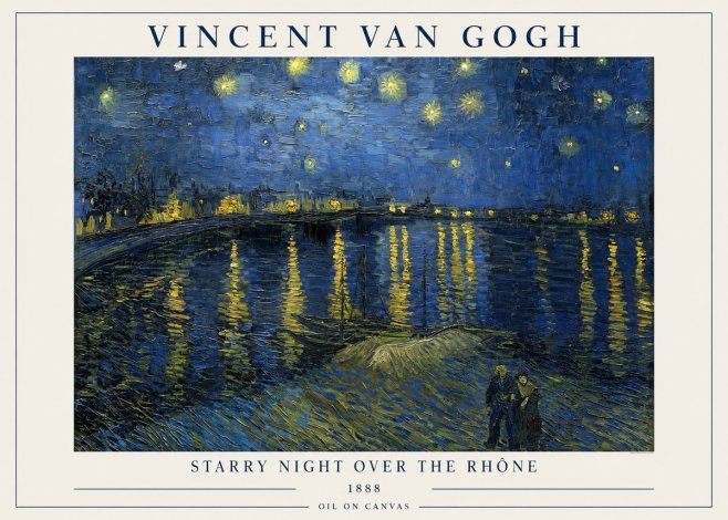 Van Gogh Starry Night over the Rhône No1 - Plakat
