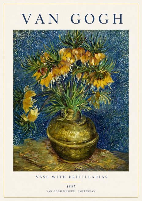 Van Gogh Vase with Fritillarias No1 - Plakat