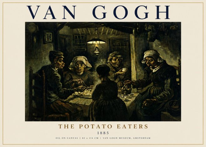 Van Gogh The Potato Eaters II No5 - Plakat