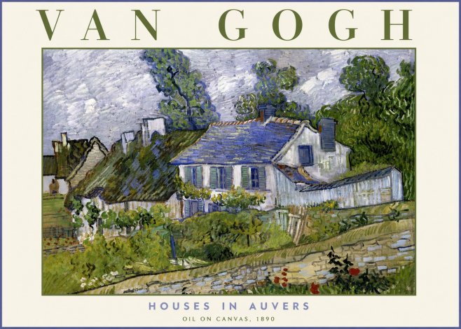 Van Gogh Houses in Auvers No5 - Plakat