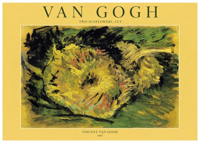 Van Gogh Two Sunflowers, Cut No1 - Plakat
