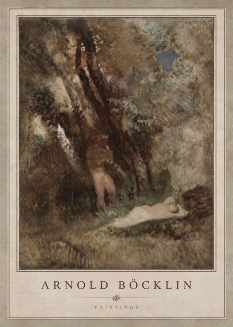 Arnold Böcklin Pan Frightening a Nymph No3 - Plakat