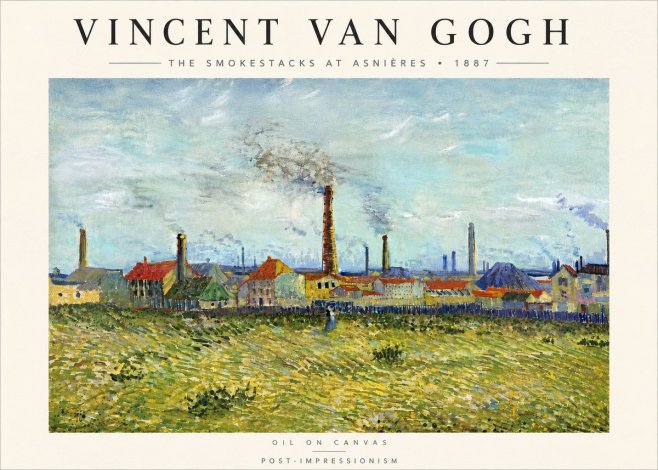 Van Gogh The Smokestacks at Asnières No6 - Plakat