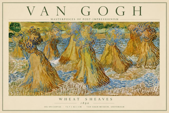 Van Gogh Wheat Sheaves No4 - Plakat