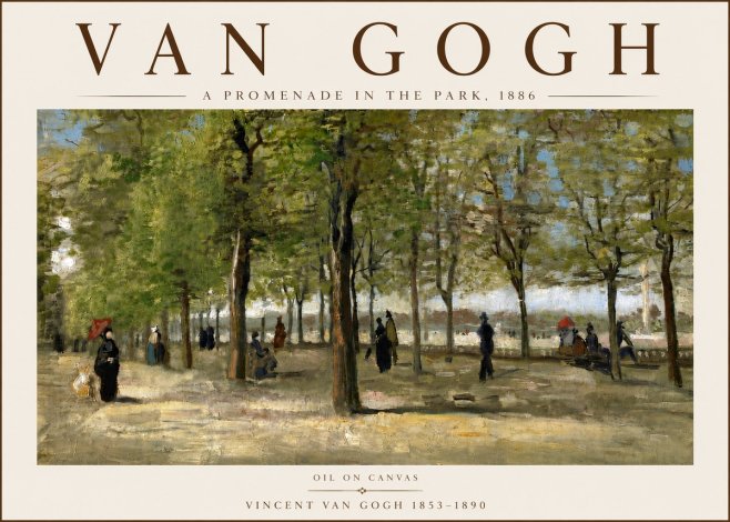 Van Gogh A Promenade in the Park No6 - Plakat